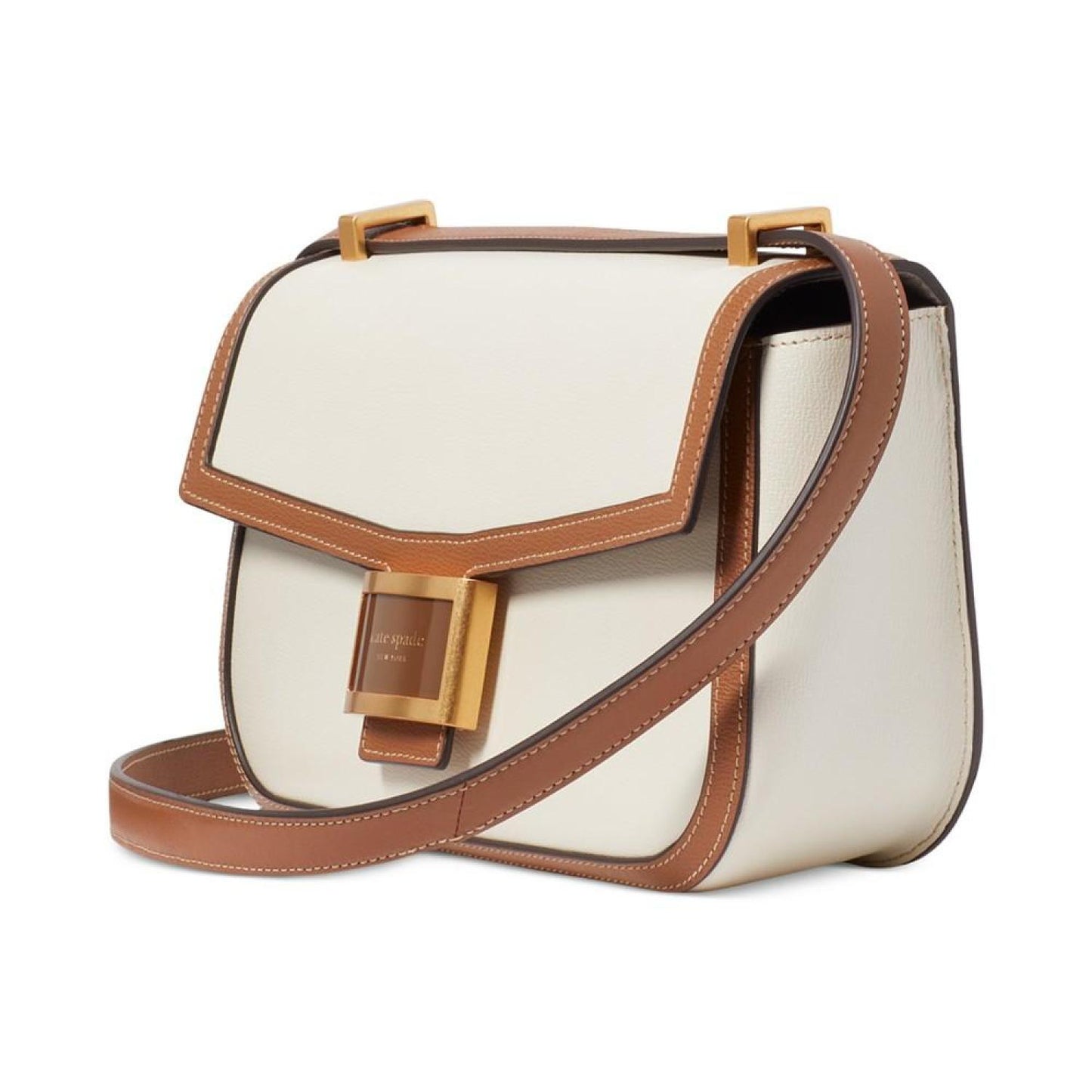 Katy Small Colorblocked Textured Leather Convertible Shoulder Bag