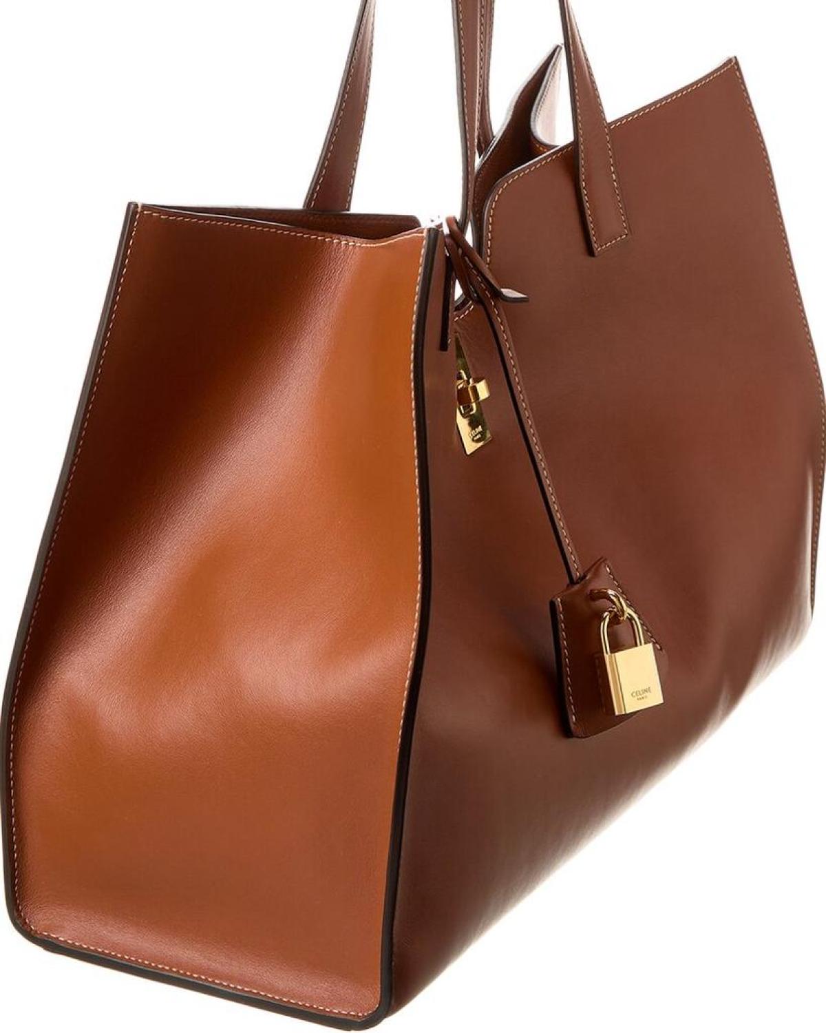 CELINE Cabas 16 Leather Tote