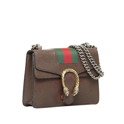 Gucci Mini Dionysus Web Leather Crossbody Bag (Pre-Owned)