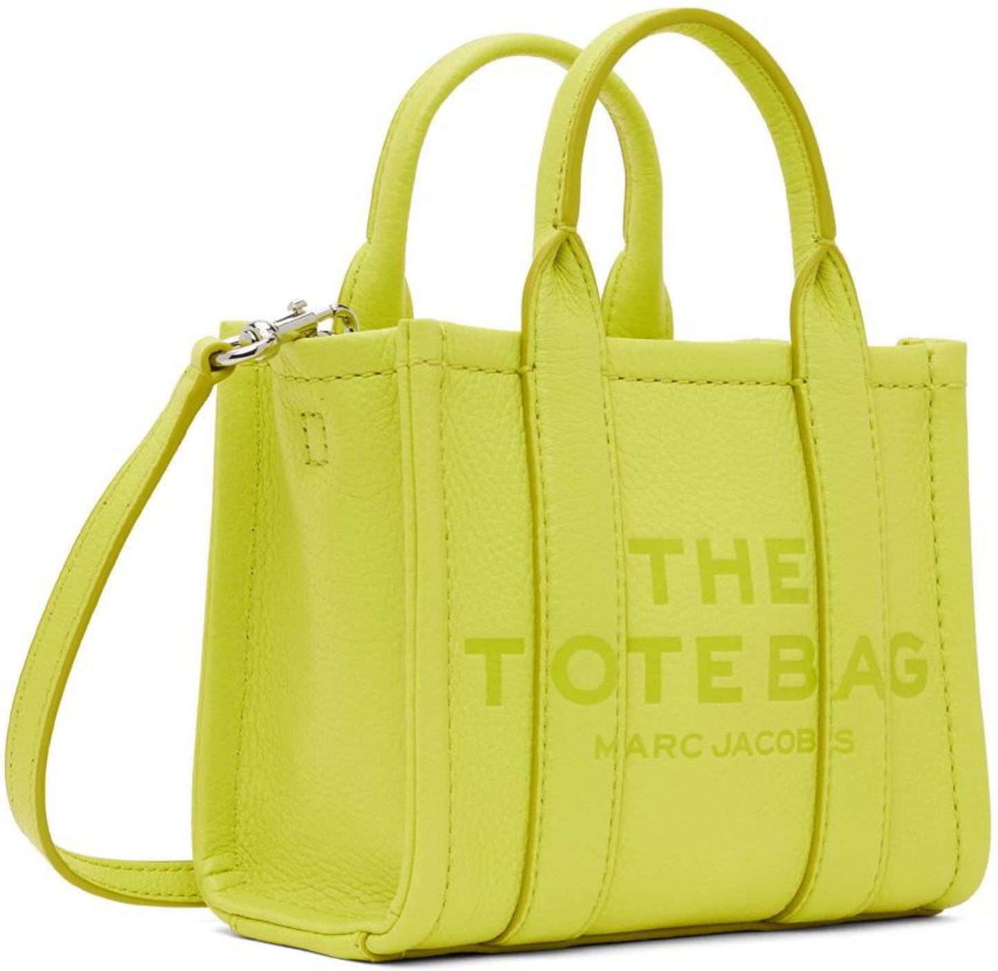 Yellow 'The Leather Mini Tote Bag' Tote