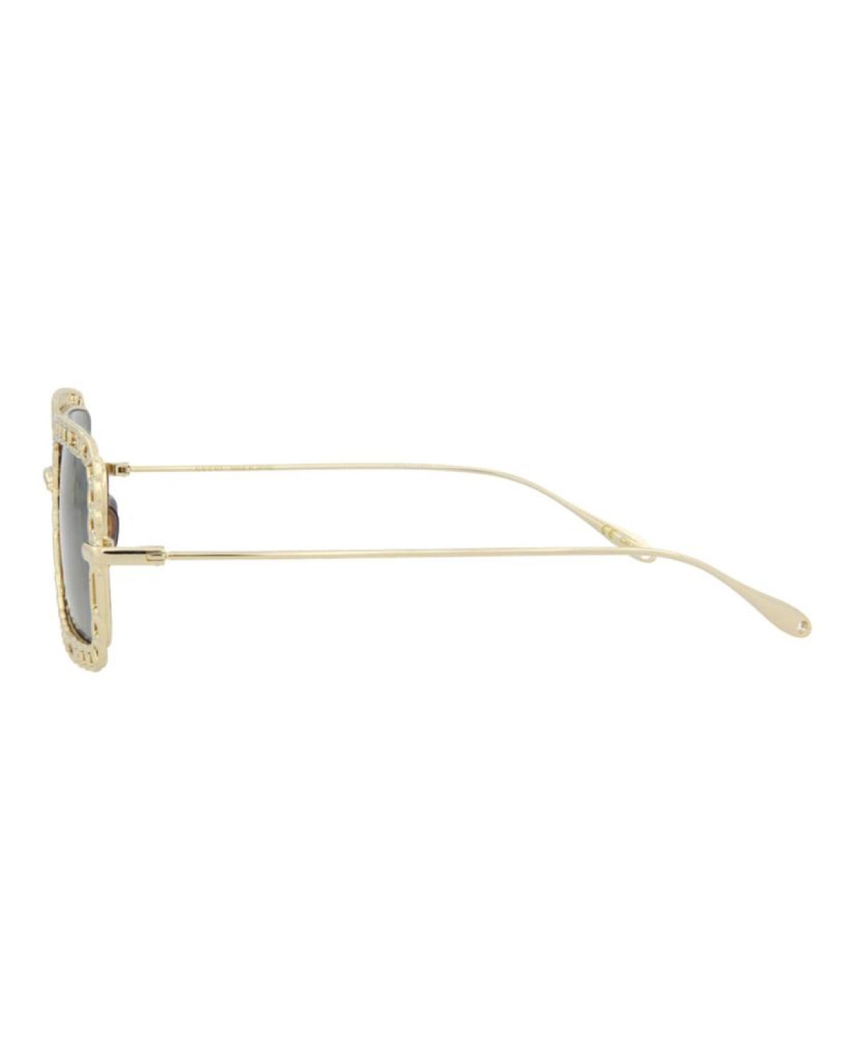 Square-Metal Frame Sunglasses