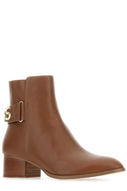 Michael Michael Kors Logo Lettering Ankle Boots