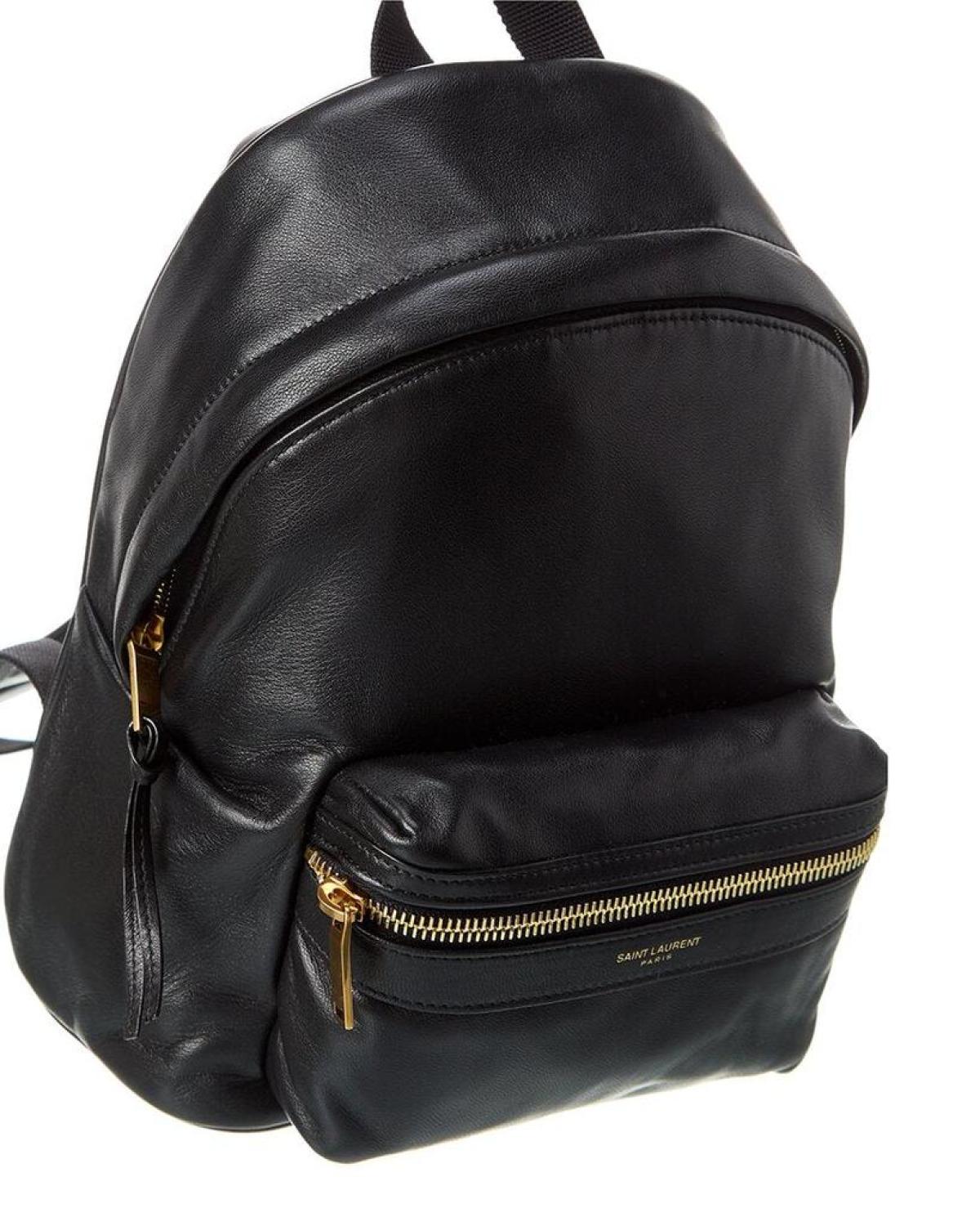 Saint Laurent Bo City Toy Leather & Canvas Backpack