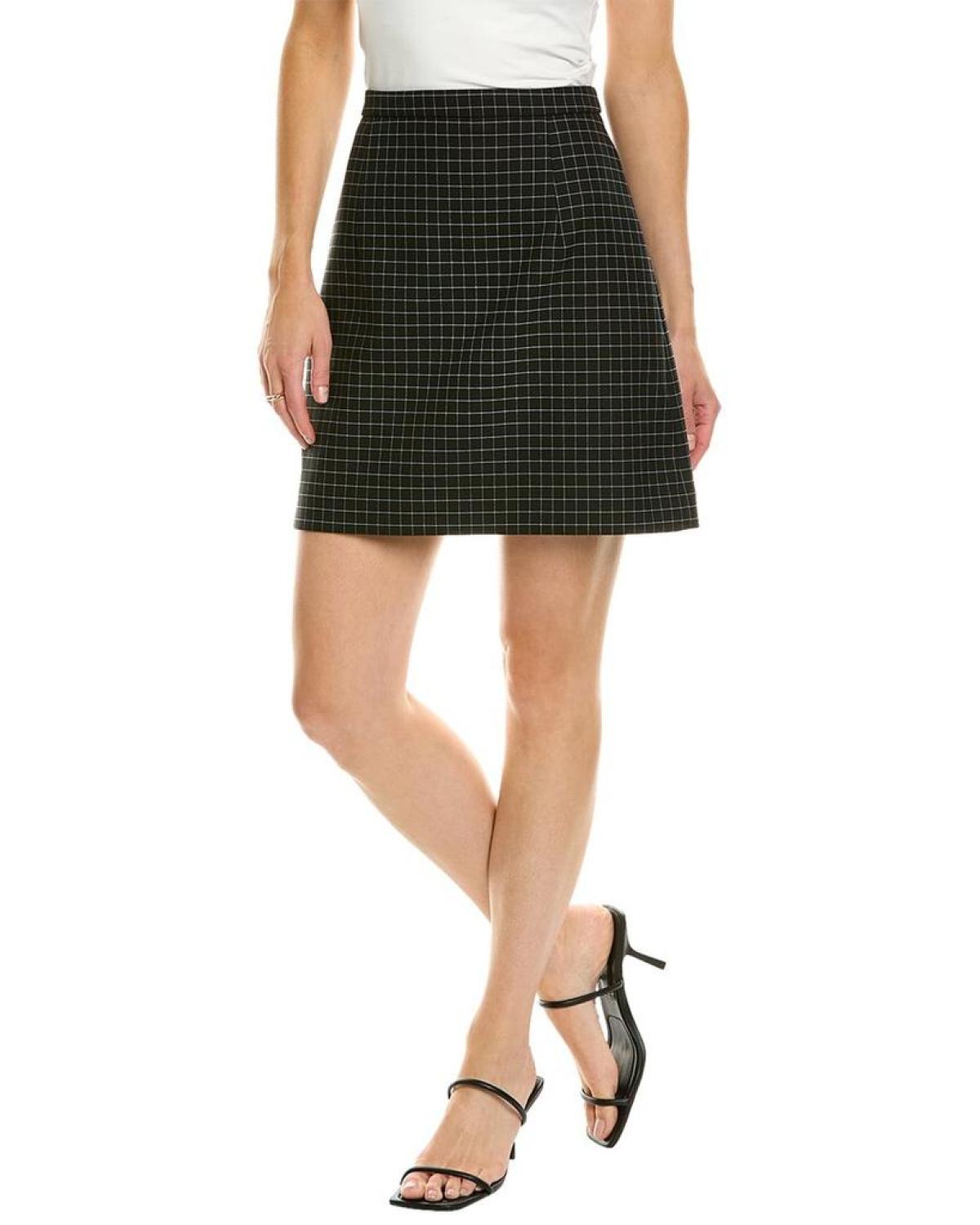 Michael Kors Windowpane Mini Skirt