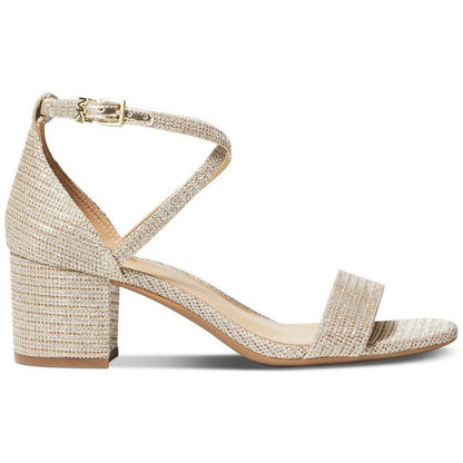 Womens Strappy Glitter Ankle Strap