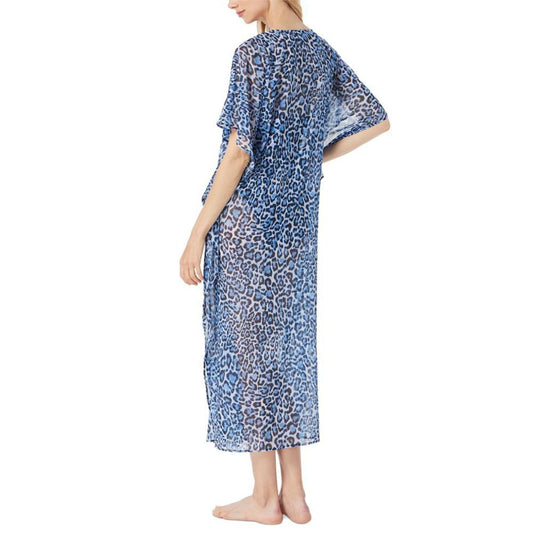 Women's Chain-Trim Caftan Midi Swim Cover-Up