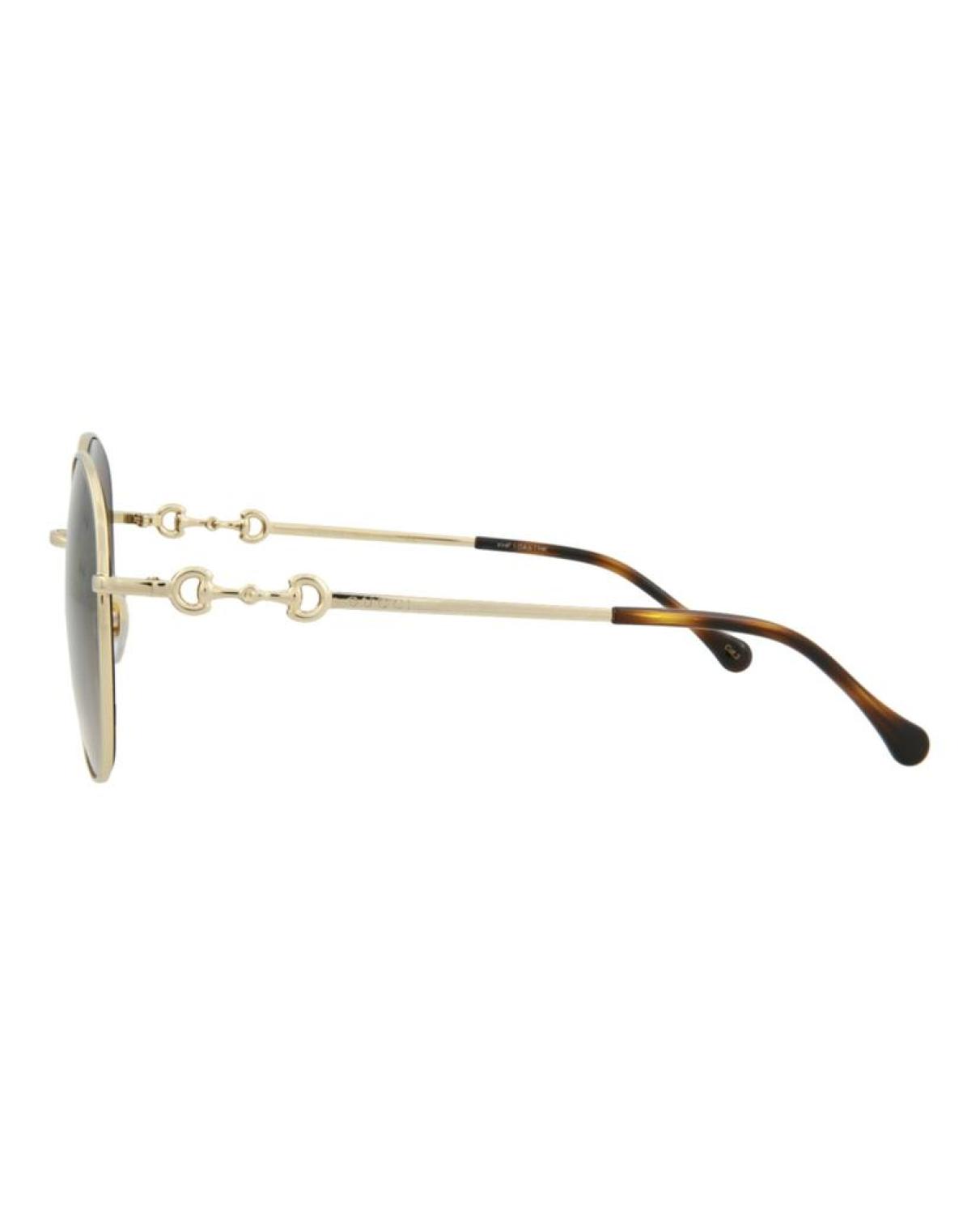 Round/Oval-Frame Metal Sunglasses