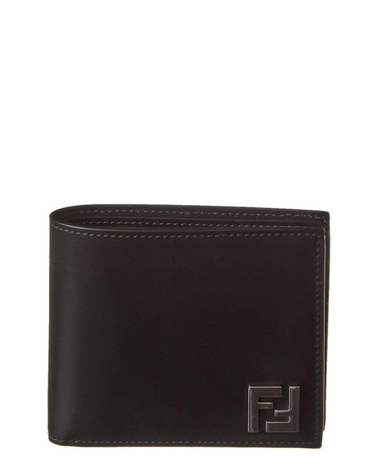 FENDI FF Squared Leather Bifold Wallet