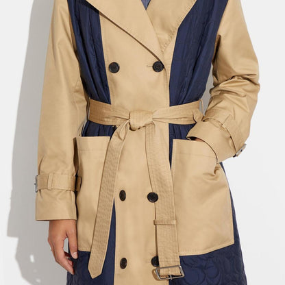 Coach Outlet Signature Quilted Trench