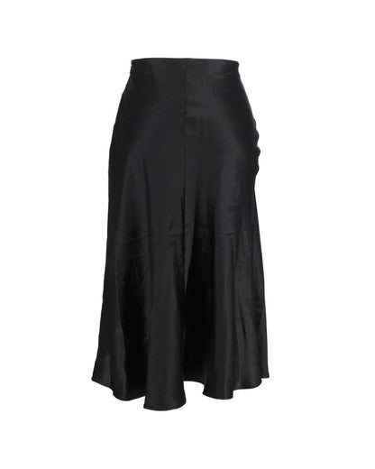 Max Mara Midi Skirt in Black Silk