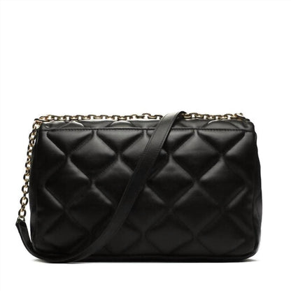 Women's 1927 M Chain Crossbody Leather Bag In Nero