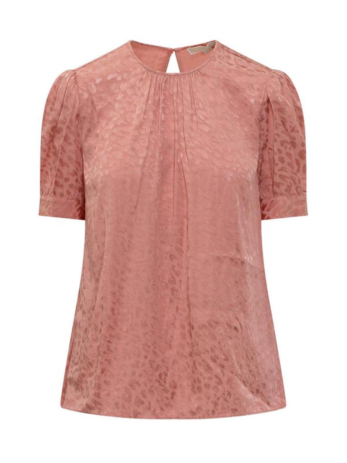 Michael Michael Kors Puff-Sleeved Print Top