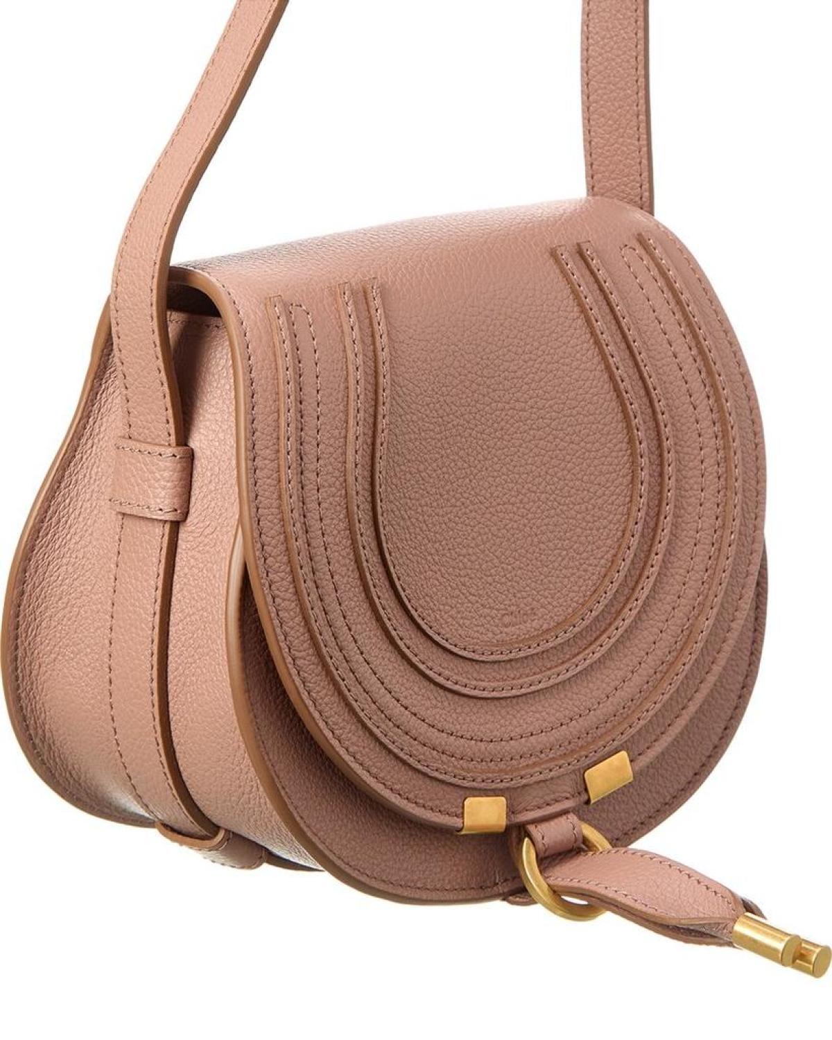 Chloé Marcie Small Leather Saddle Bag