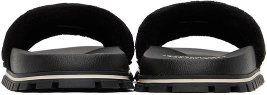 Black 'The Terry Slide' Sandals