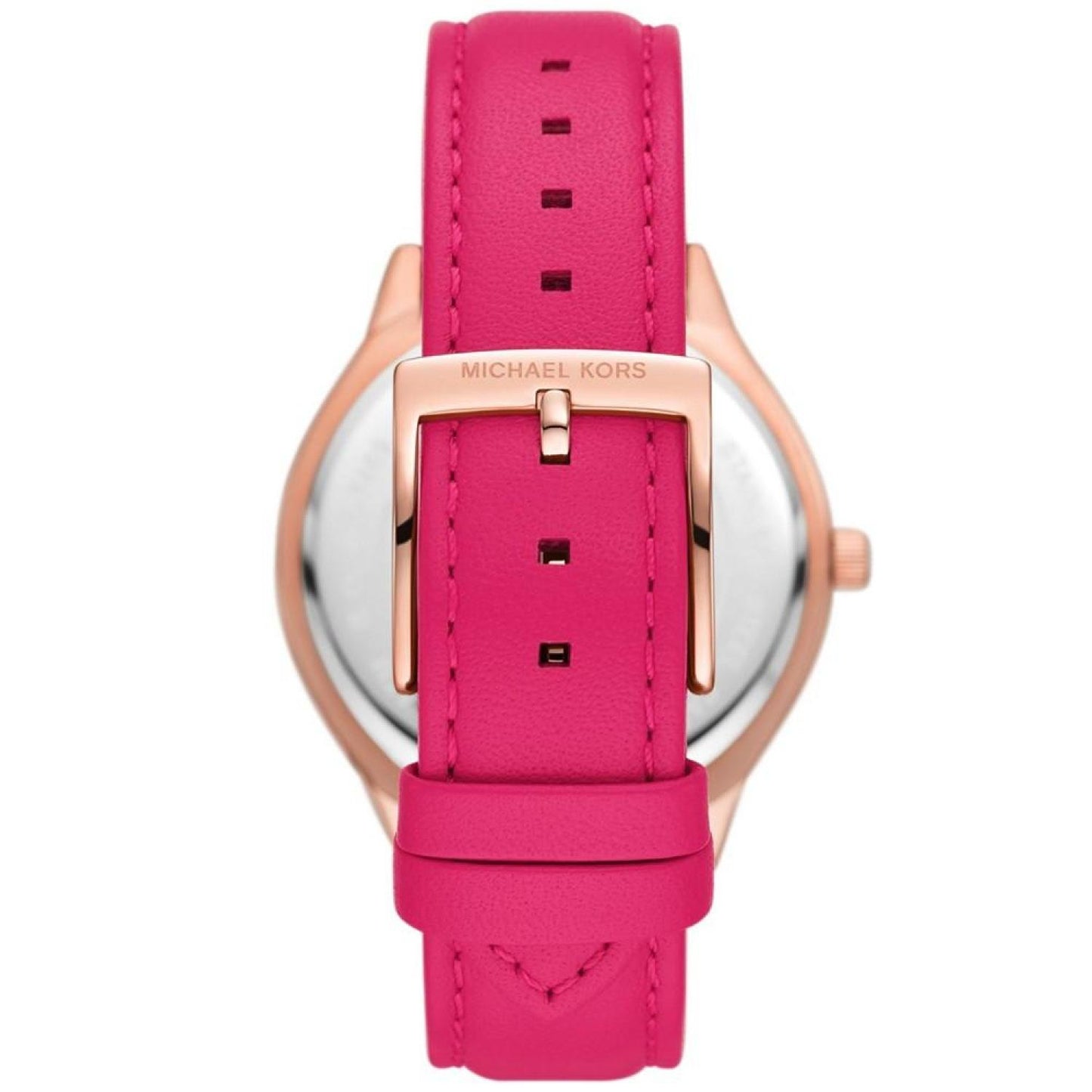 Women's Slim Runway Three-Hand Deep Pink Leather Watch 38mm