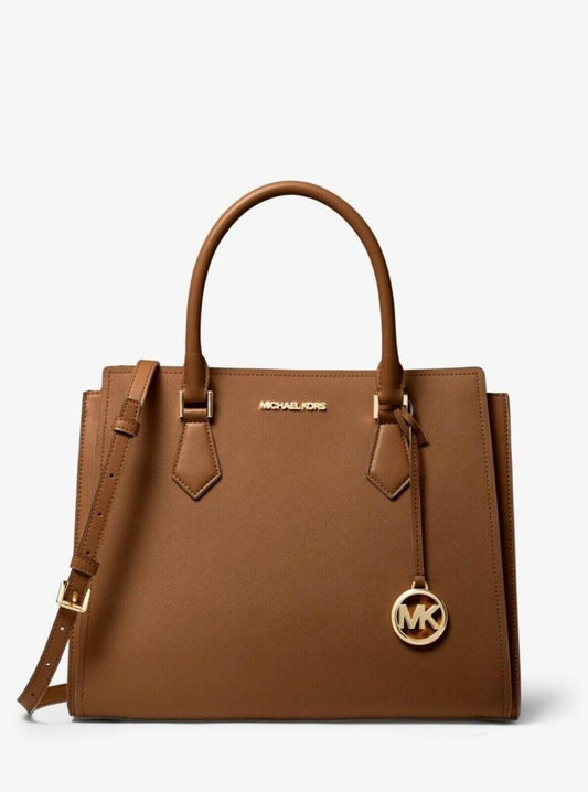 Michael Kors Hope Leather Satchel Messenger Bag