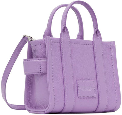 Purple 'The Leather Mini Tote Bag' Tote