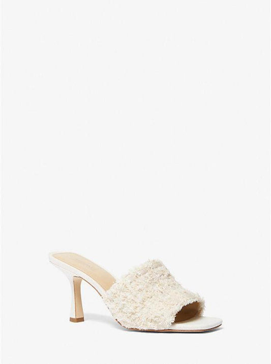 Tessa White Denim Mule Sandal