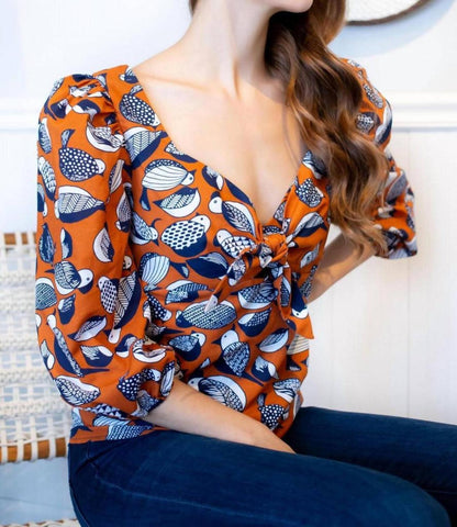 Tropical Sweetheart Blouse In Birds