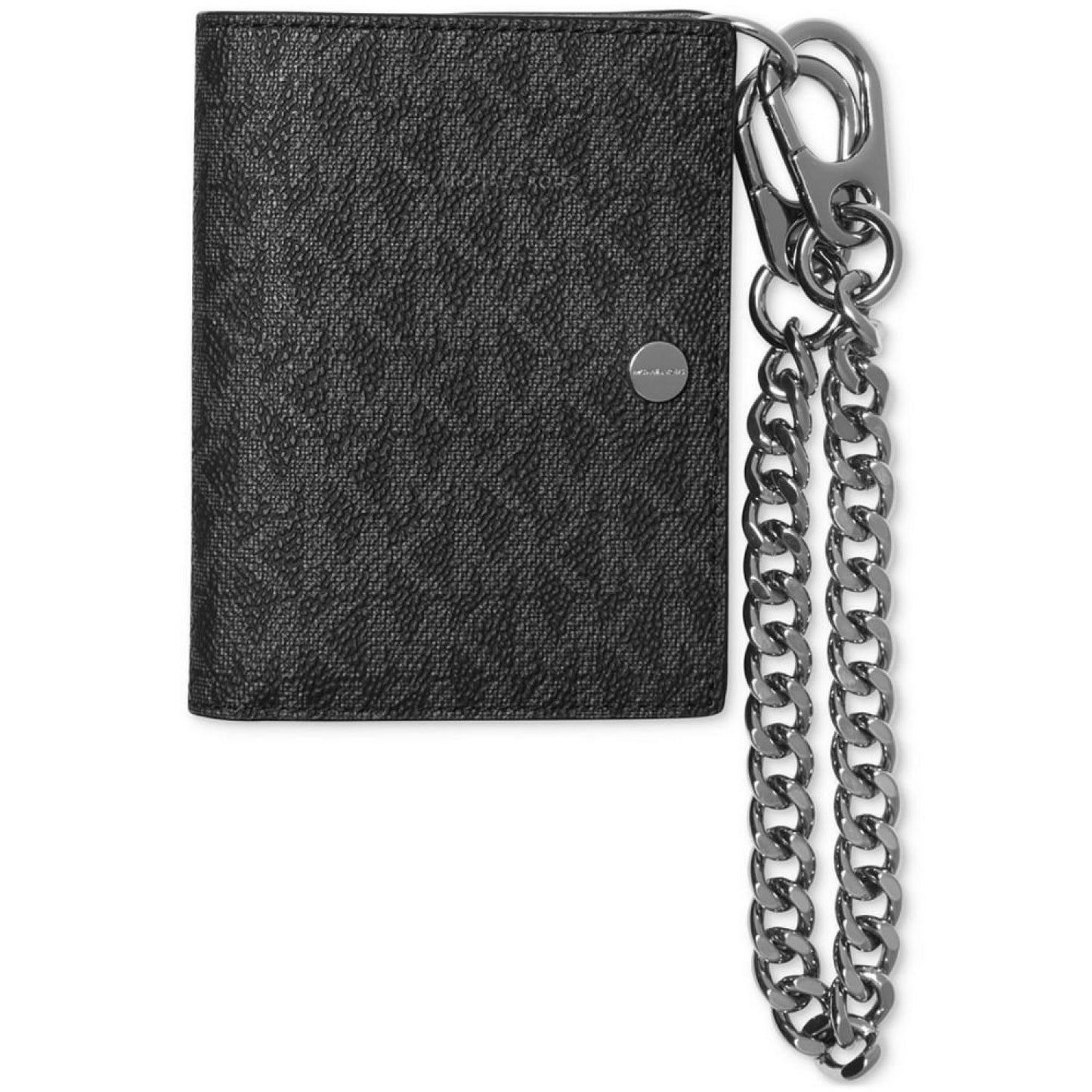 Men's Zip Billfold Logo Wallet & Chain