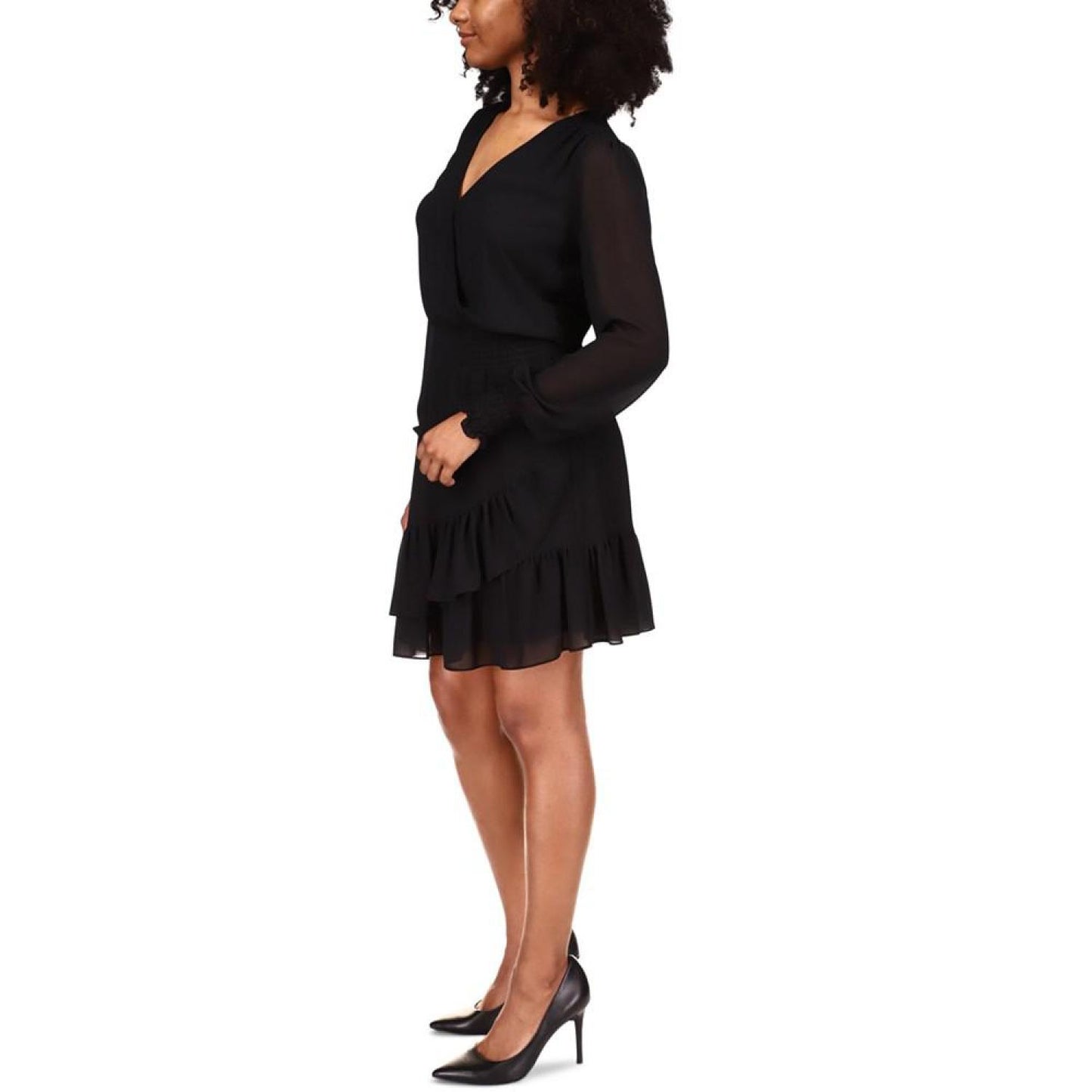 Ruffled Faux-Wrap Dress, Regular & Petite