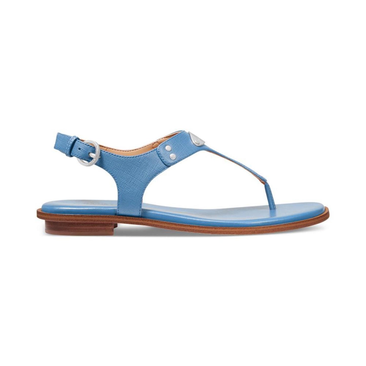 Women's MK Plate Flat Thong Sandals