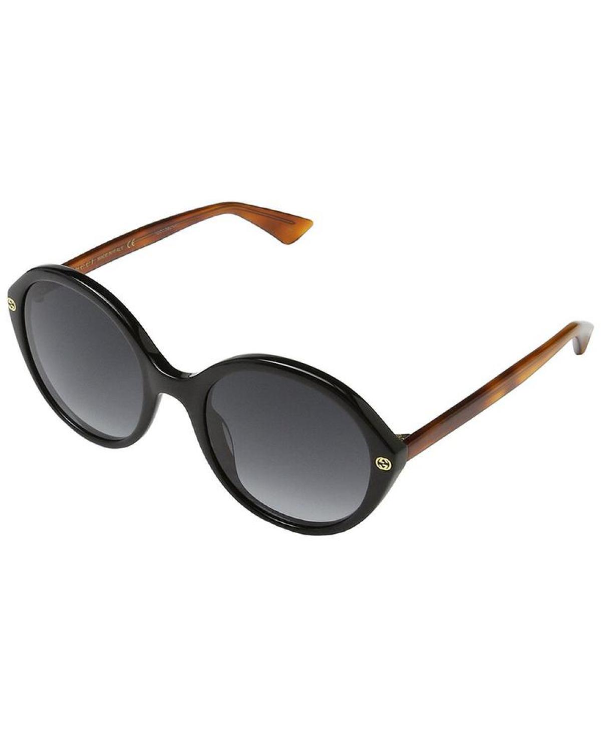 Gucci Women's Gucci Oval Black Ladies Sunglasses - GG0023S-003 mm Sunglasses