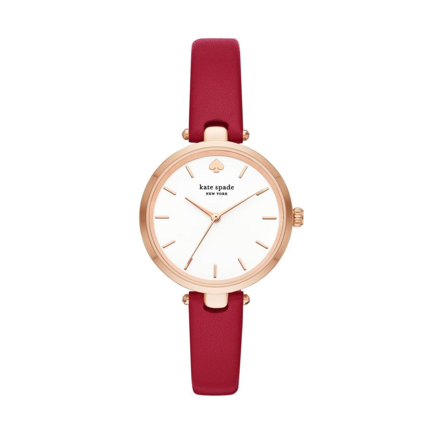 kate spade new york women's holland three-hand, rose gold-tone alloy watch