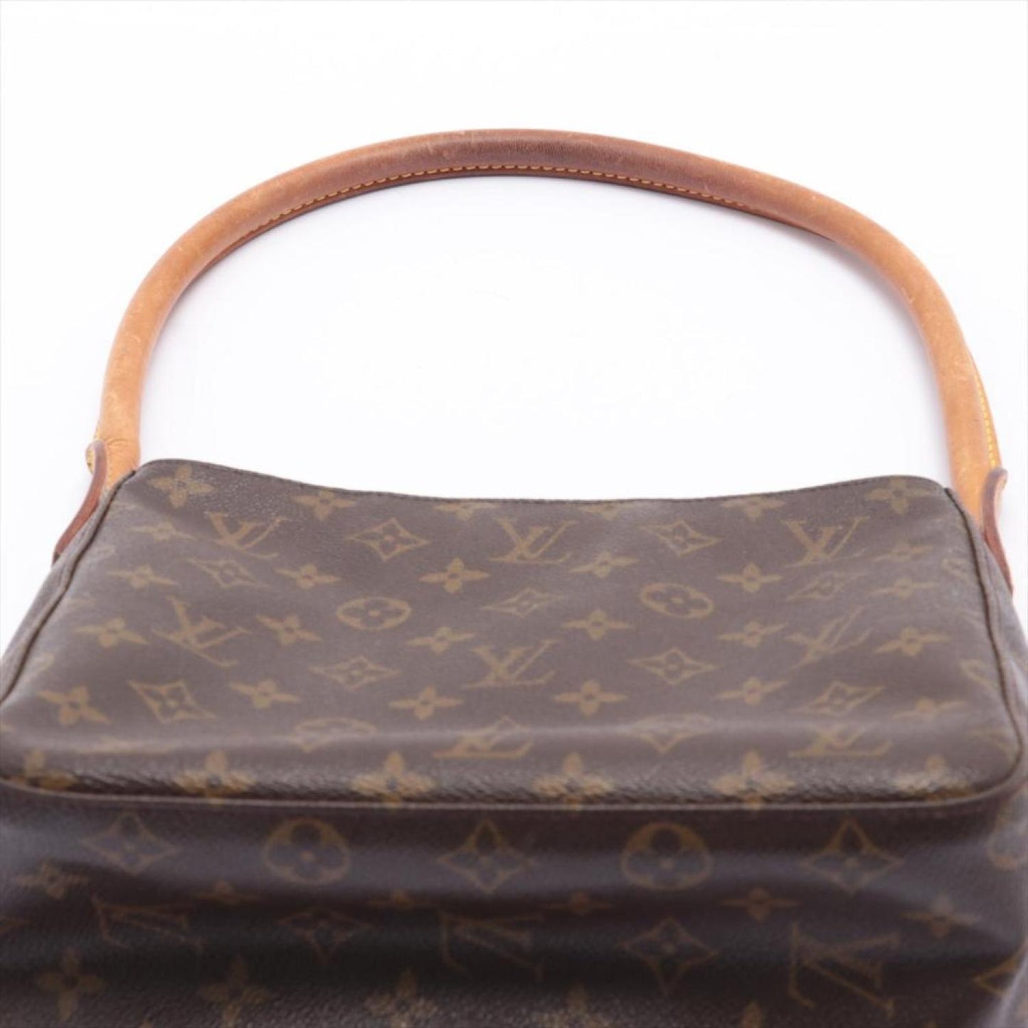 Louis Vuitton Brown Monogram Canvas Leather Looping MM Shoulder Bag