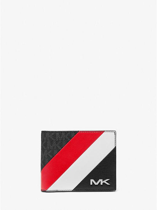 Signature Logo and Stripe Wallet With Passcase Gift Set