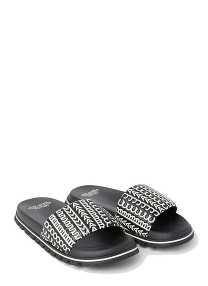 Marc Jacobs Monogram Printed Slip-On Slides