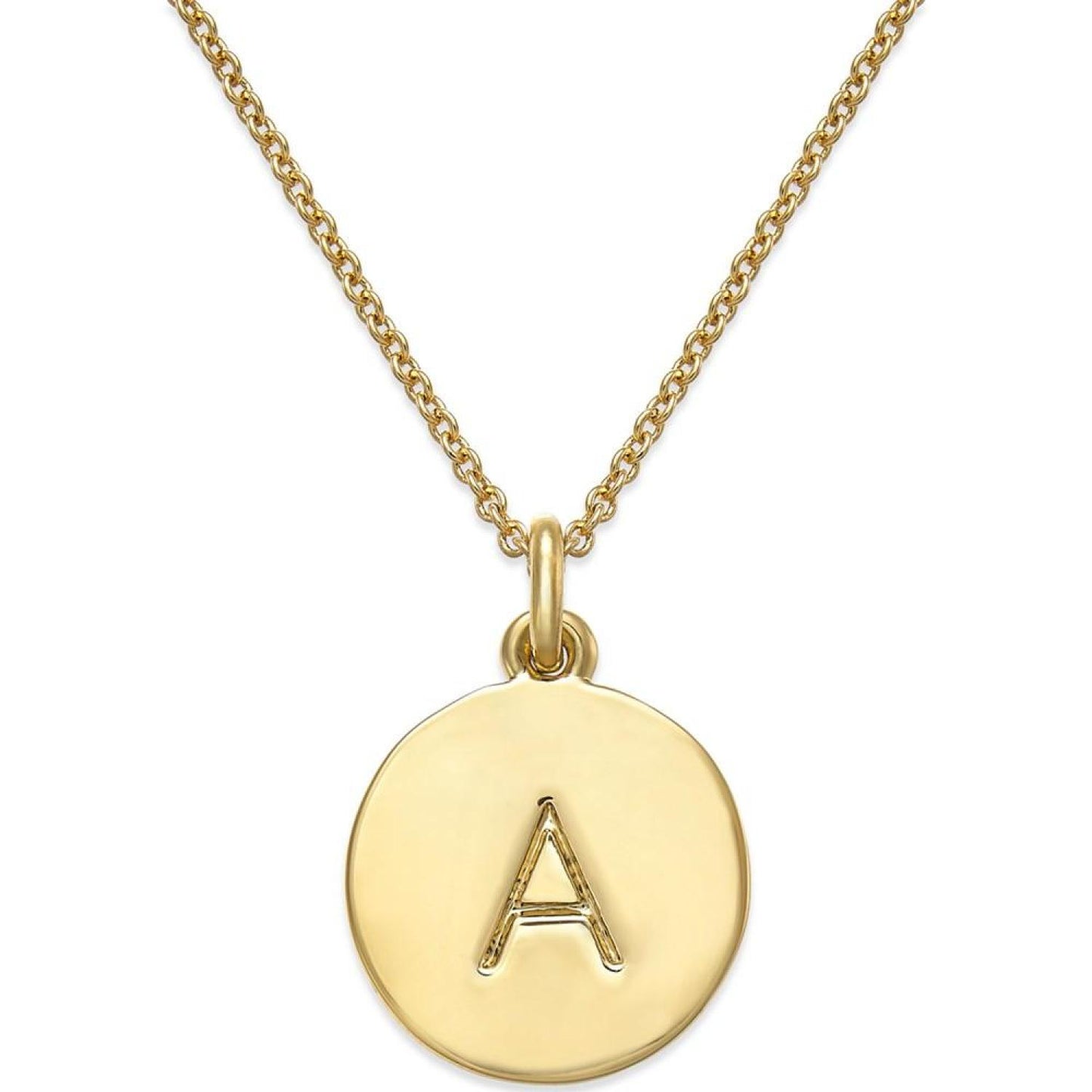 12k Gold-Plated Initials Pendant Necklace, 17" + 3" Extender