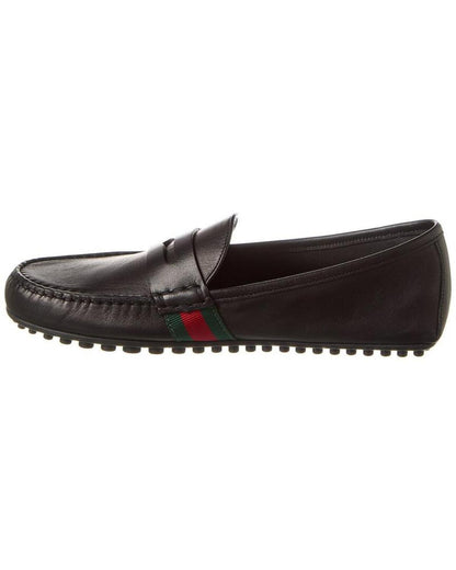 Gucci Web Leather Driver