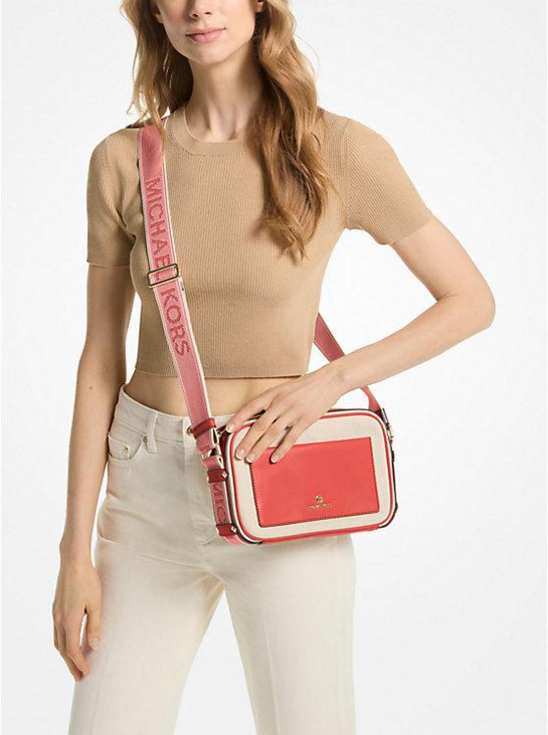 Maeve Large Canvas and Smooth Crossbody Bag