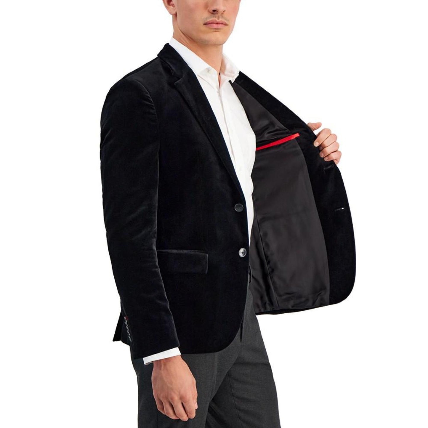 Men's Modern-Fit Velvet Dinner Jacket