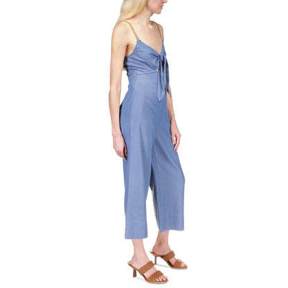 Women's Chambray Tie Jumpsuit, Regular & Petite