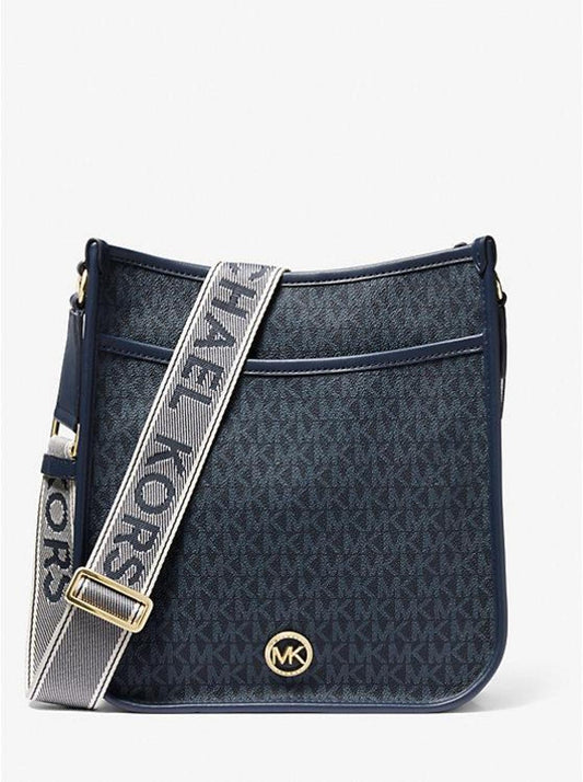 Luisa Large Signature Logo Messenger Bag