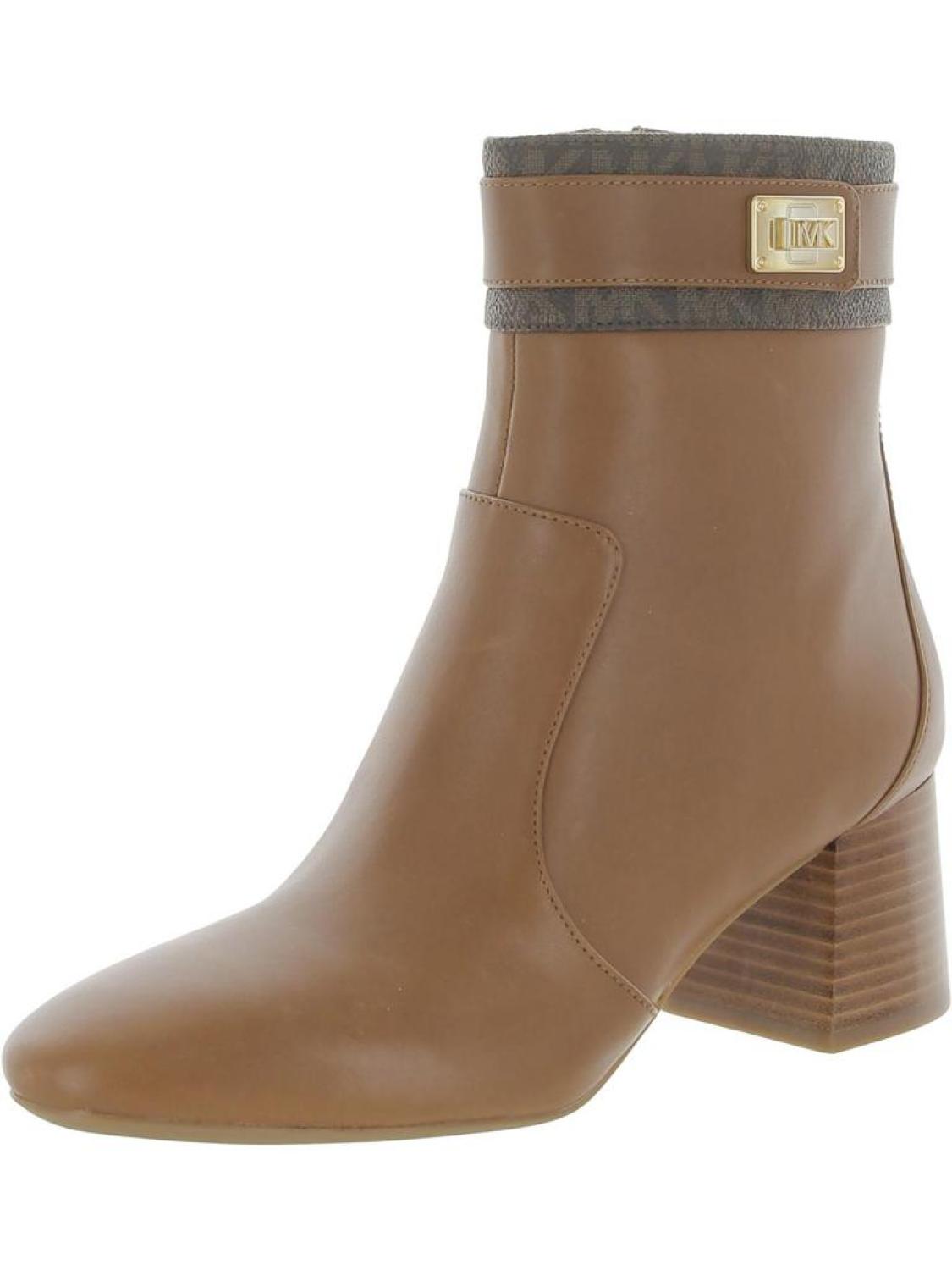 Padma Womens Leather Logo Ankle Boots