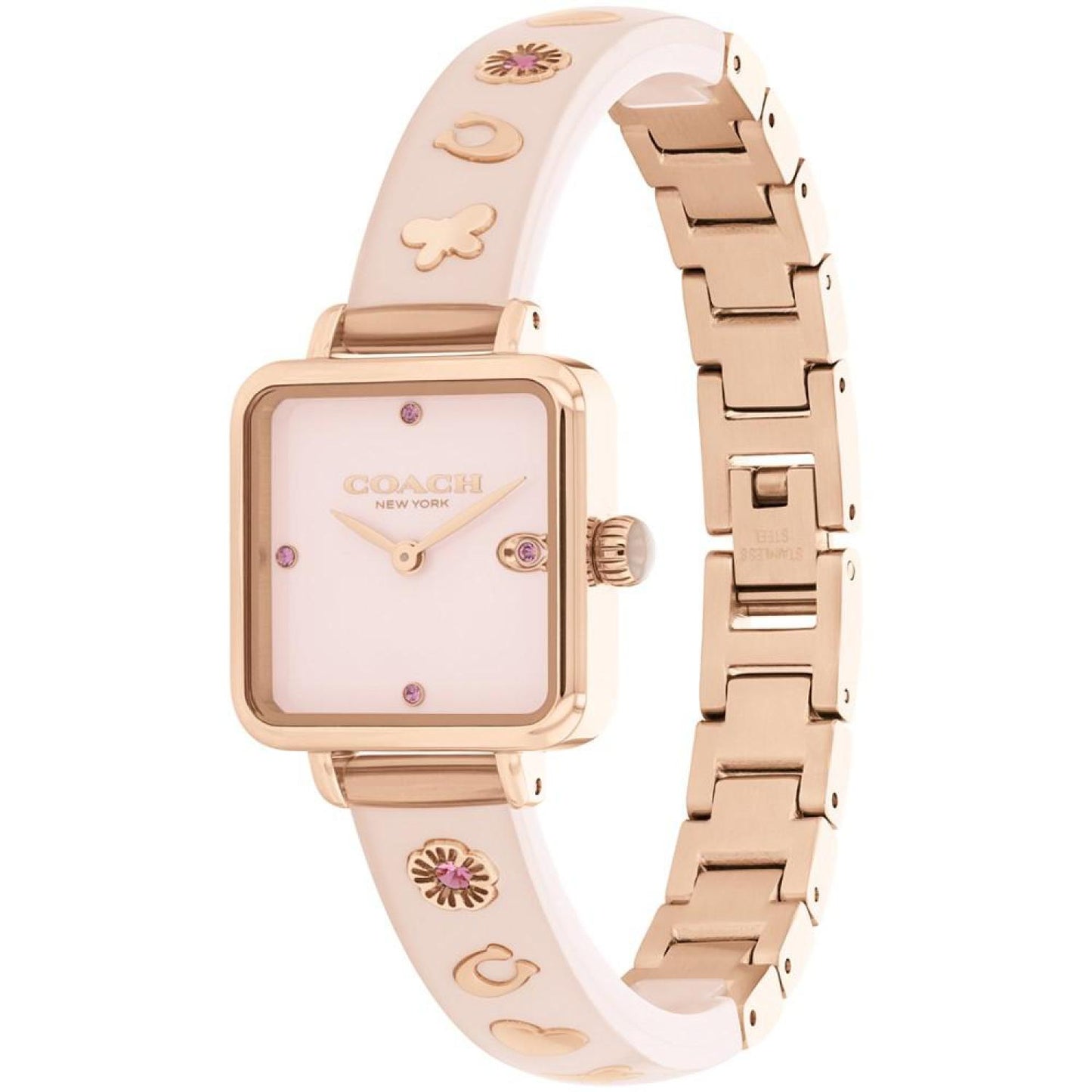 Women's Cass Blush Resin Bangle Bracelet Watch 22mm