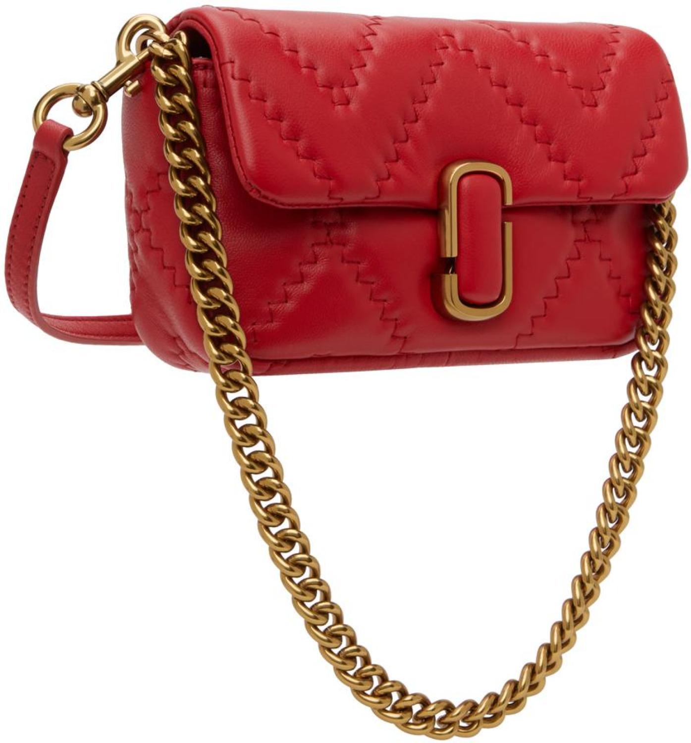 Red Mini 'The Quilted Leather J Marc' Bag