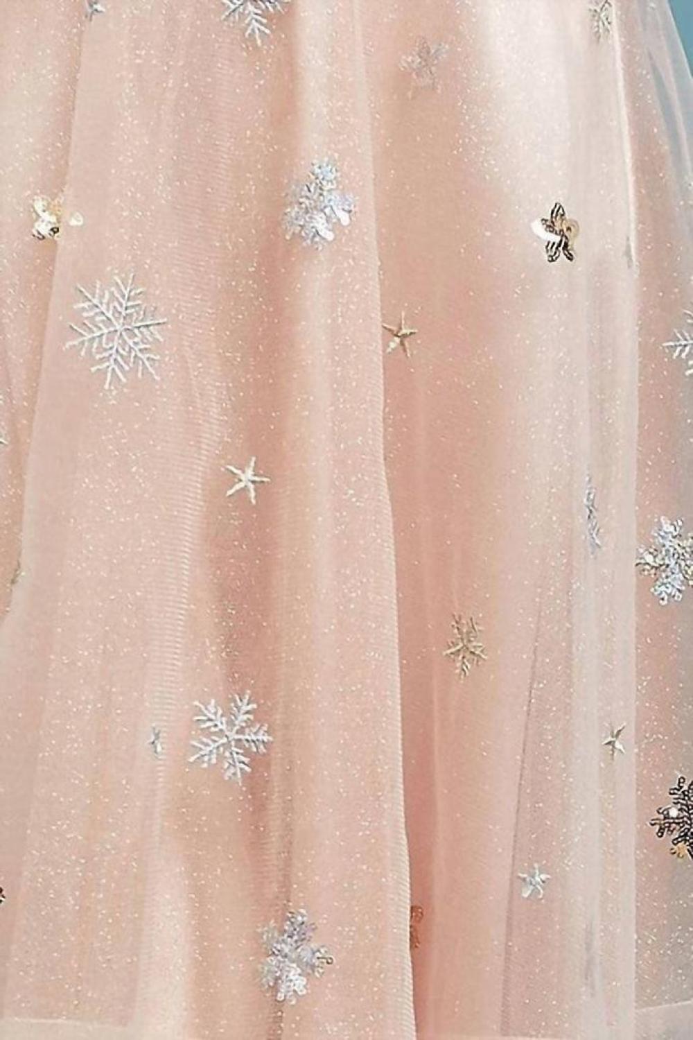 Metallic Tulle Skirt In Snowflake