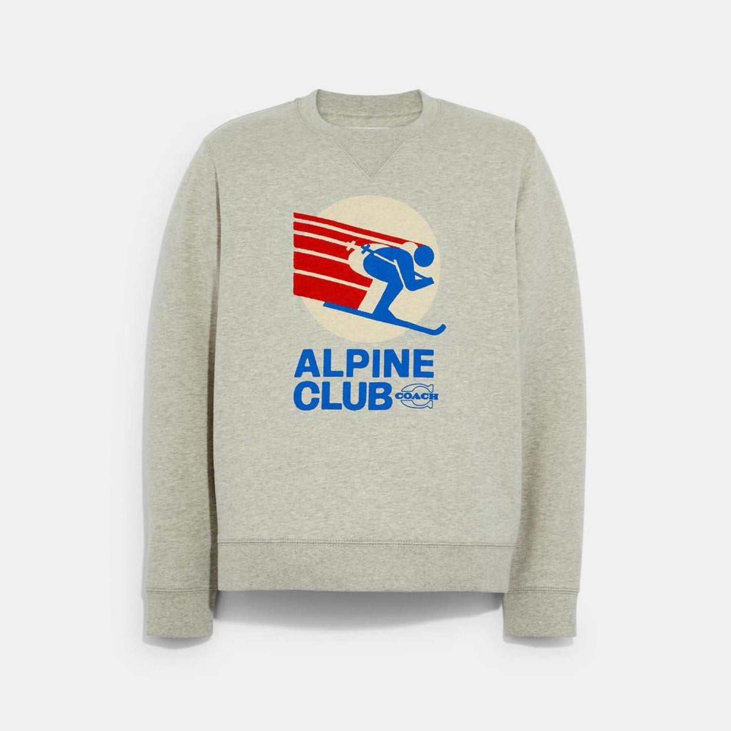 Coach Outlet Ski Alpine Club Graphic Crewneck Sweatshirt In Organic Cotton