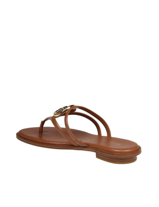 Michael Kors Logo Plaque Thong Sandals