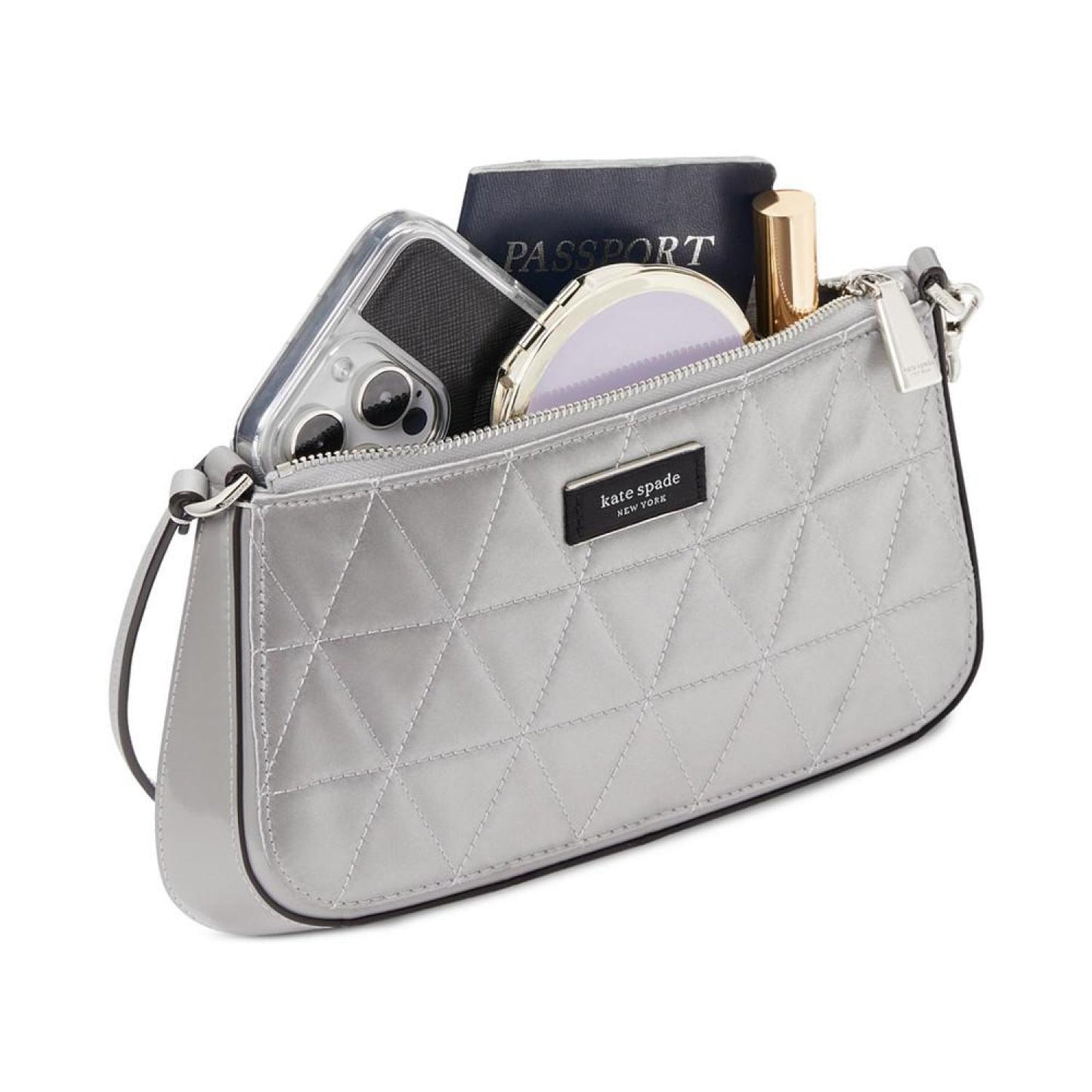 Sam Icon Quilted Satin Mini Pochette