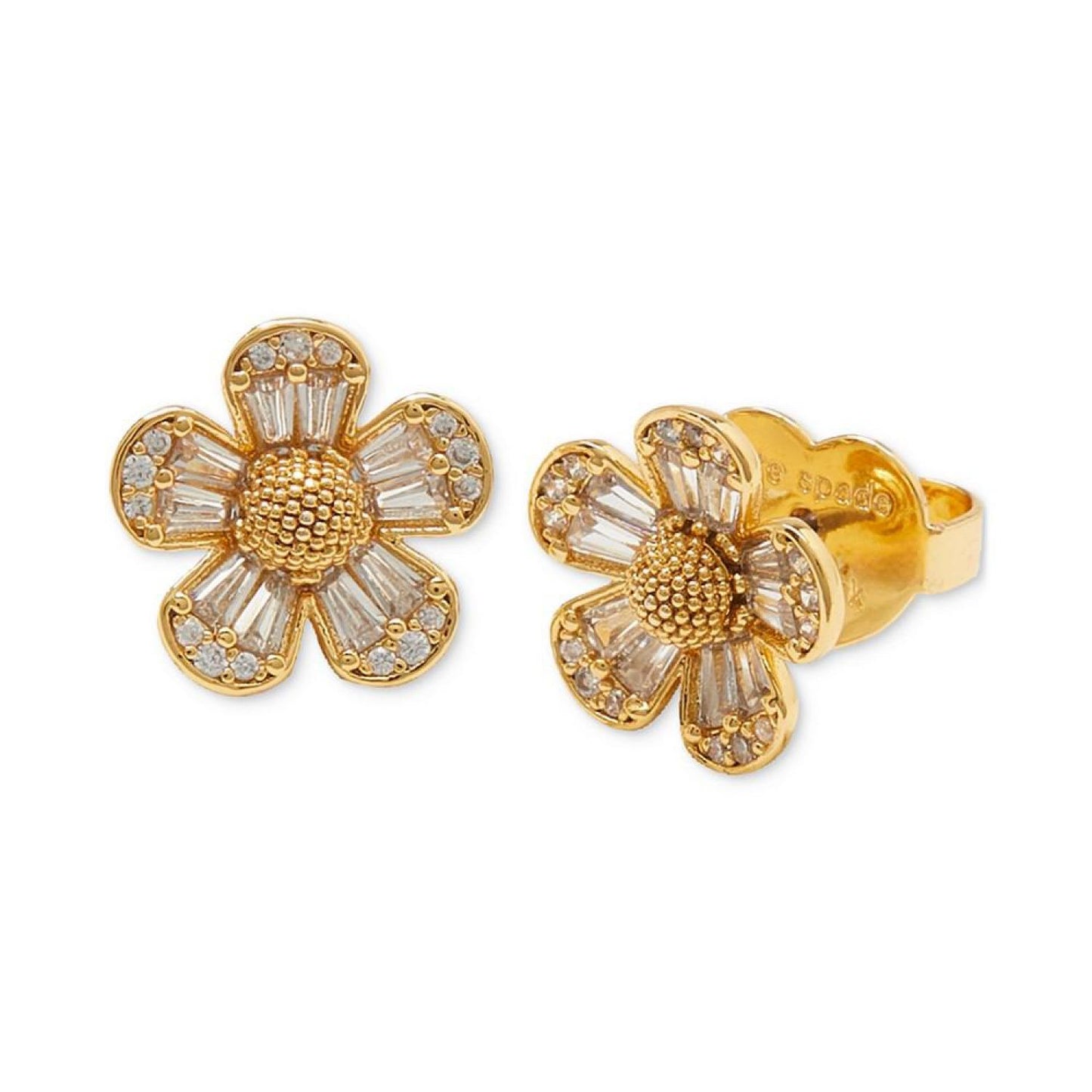 Cubic Zirconia Fleurette Stud Earrings