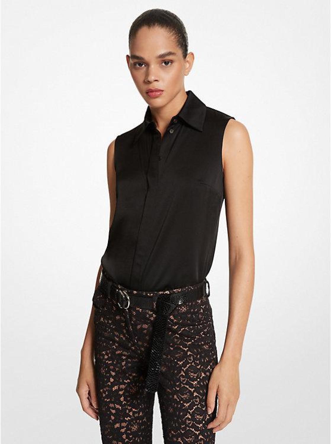 Hansen Charmeuse Sleeveless Shirt