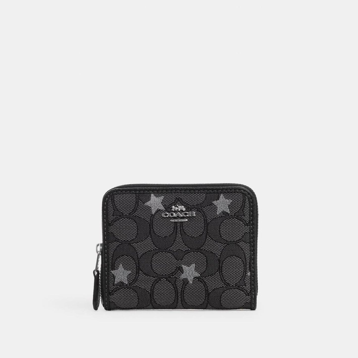 Coach Outlet Small Zip Around Wallet In Signature Jacquard With Star Embroidery