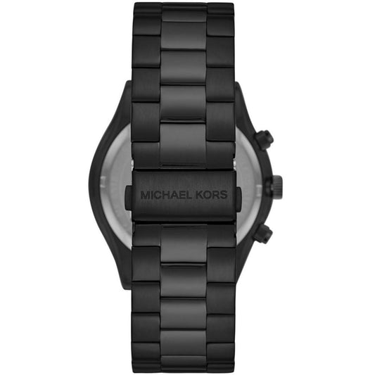 Men's Slim Runway Black Stainless Steel Bracelet Watch, 44mm