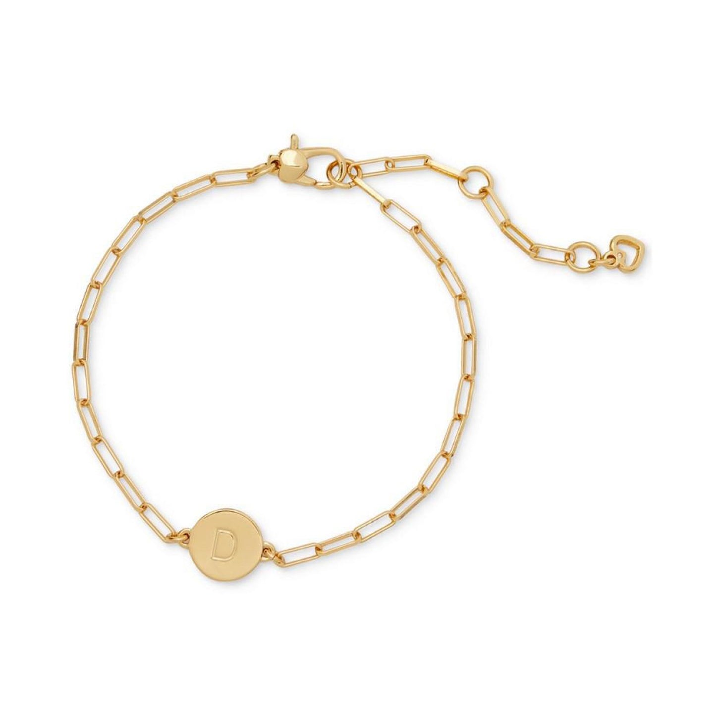 Gold-Tone Initial A Chain Link Bracelet