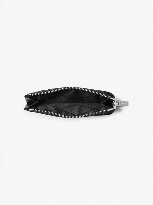 Varick Snake Embossed Leather Zip Wallet